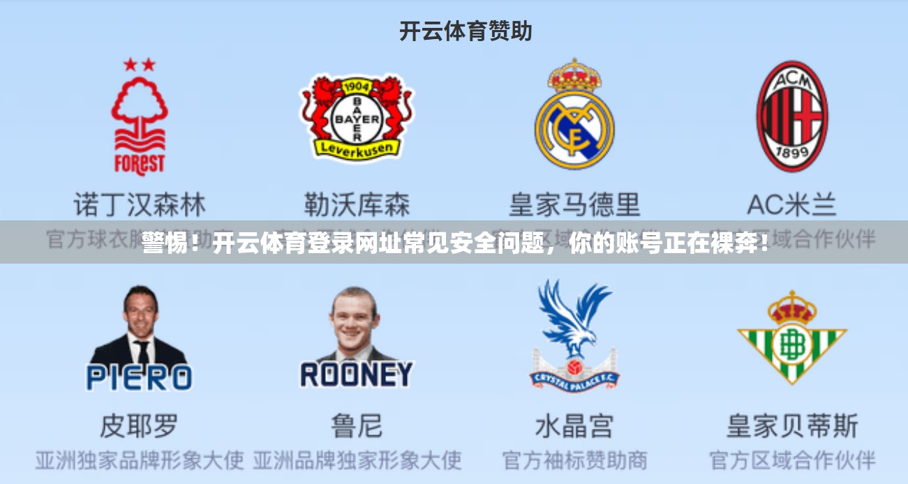 警惕！开云体育登录网址常见安全问题，你的账号正在裸奔！