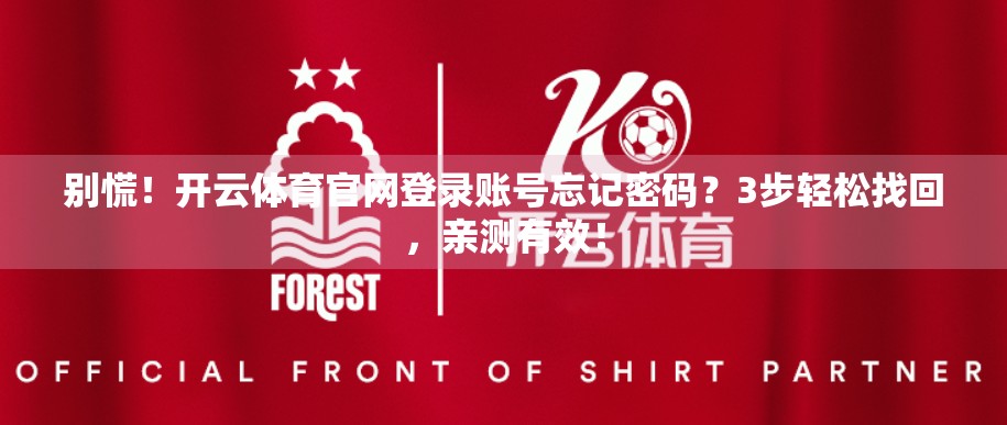别慌！开云体育官网登录账号忘记密码？3步轻松找回，亲测有效！