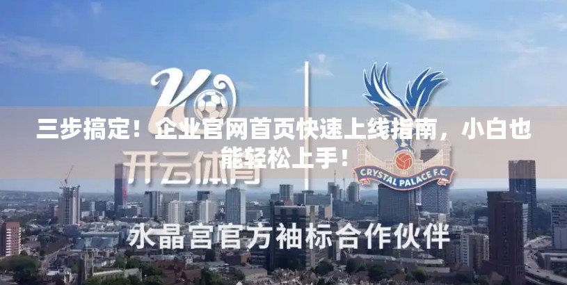 三步搞定！企业官网首页快速上线指南，小白也能轻松上手！