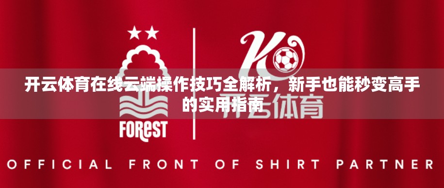 开云体育在线云端操作技巧全解析，新手也能秒变高手的实用指南
